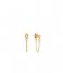 Ania Haie Earring Mother Of Pearl And Opal Chain Drop Stud Earrings Gold